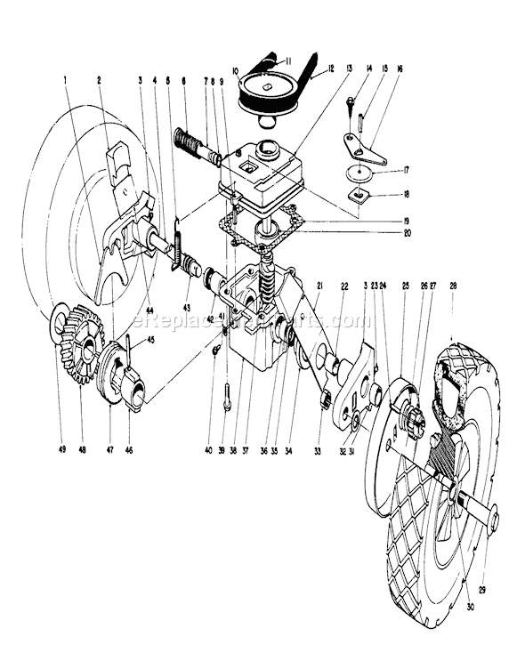 Toro 16771 (4000001-4999999)(1984) Lawn Mower Gear Case Assembly Diagram