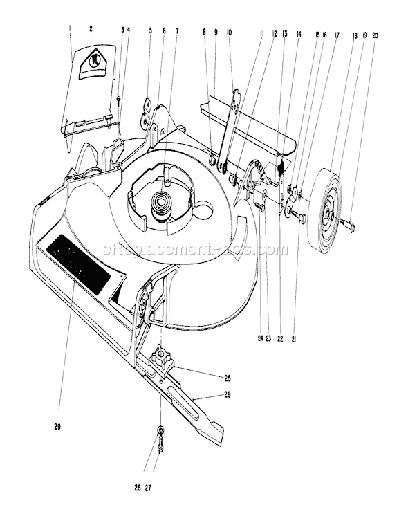 Toro 16771 (4000001-4999999)(1984) Lawn Mower Housing Assembly Diagram