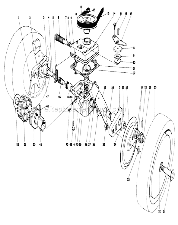 Toro 16775 (7000001-7999999)(1987) Lawn Mower Gear Case Assembly Diagram