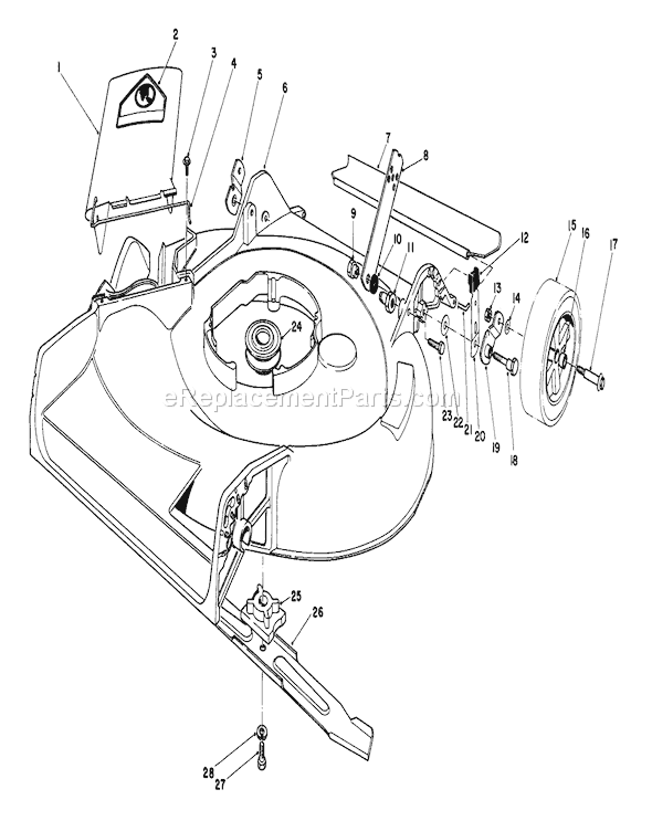 Toro 16785 (5000001-5999999)(1985) Lawn Mower Housing Assembly Diagram