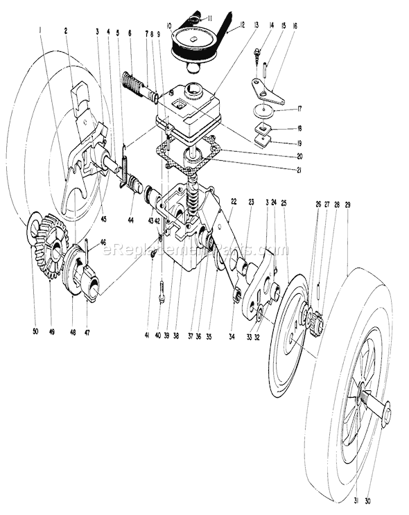 Toro 16785 (5000001-5999999)(1985) Lawn Mower Gear Case Assembly Diagram