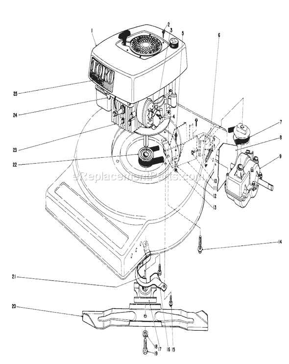 Toro 16890 (1000001-1999999)(1981) Lawn Mower Page E Diagram