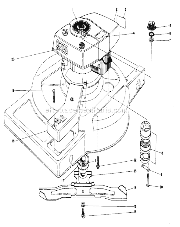 Toro 18060 (8000001-8999999)(1978) Lawn Mower Page D Diagram
