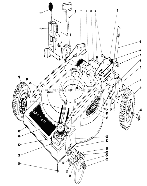 Toro 18085 (9000001-9999999)(1979) Lawn Mower Housing Assembly Diagram