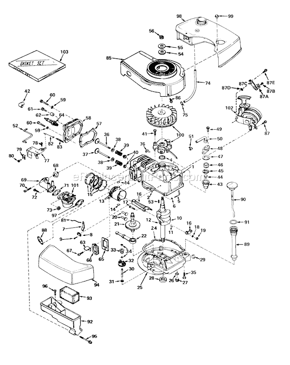 Toro 19400 (5000001-5999999)(1975) Lawn Mower Page D Diagram