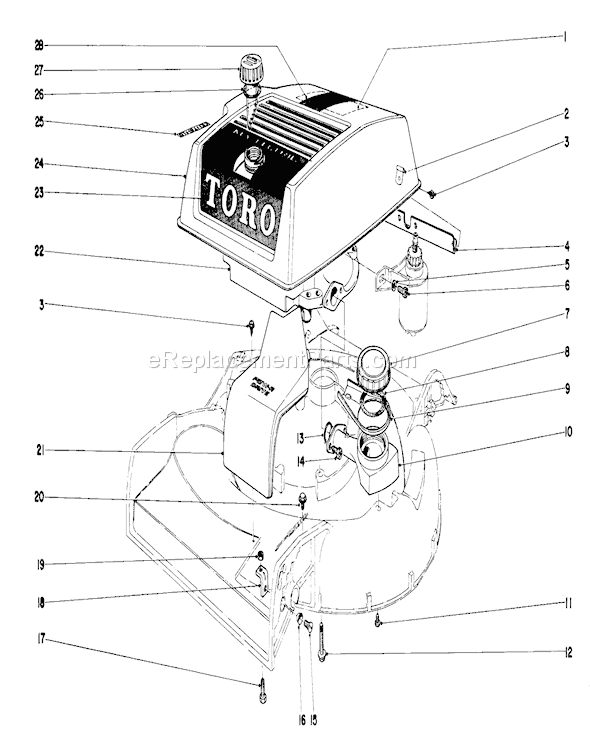 Toro 19472 (1000001-1999999)(1971) Lawn Mower Page D Diagram
