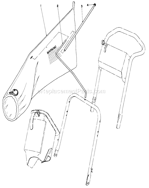 Toro 19477 (7000001-7999999)(1977) Lawn Mower Giant Bag Kit No. 22-4810 Diagram