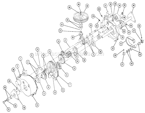 Toro 2-2231 (1968) Lawn Tractor Lawn Skiff Transmission 5063 Parts List Diagram