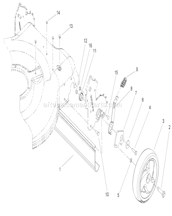 Toro 20005 (250000001-250999999)(2005) Lawn Mower Rear Bag Assembly Diagram