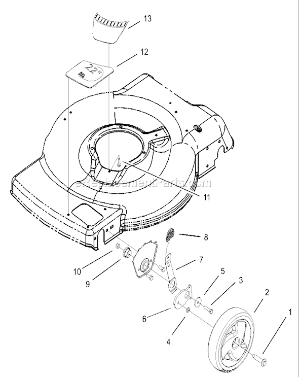 Toro 20009 (270000001-270999999)(2007) Lawn Mower Handle Assembly Diagram