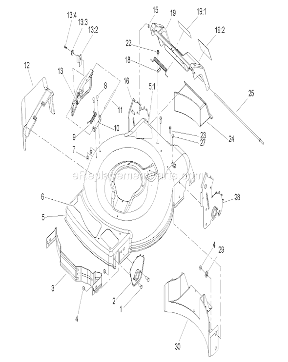 Toro 20009 (270000001-270999999)(2007) Lawn Mower Rear Axle and Low Wheel Assembly Diagram