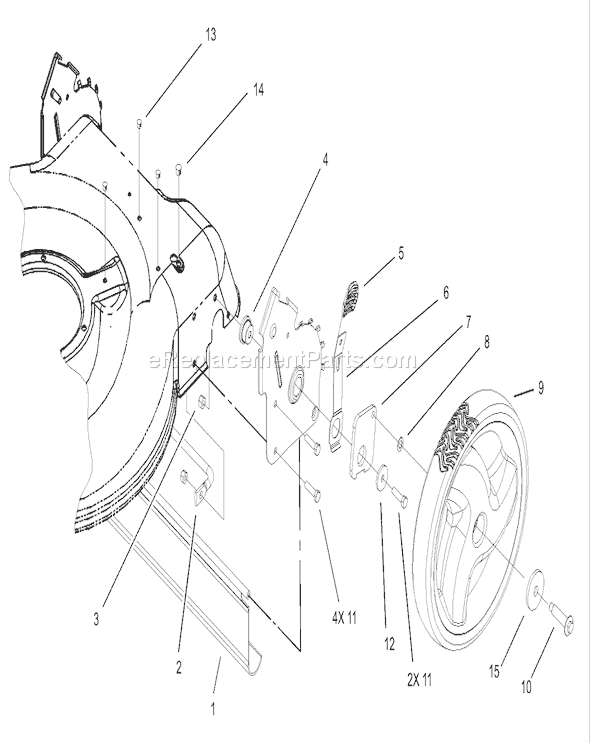 Toro 20012 (230000001-230999999)(2003) Lawn Mower High Wheel Rear Axle Assembly Diagram