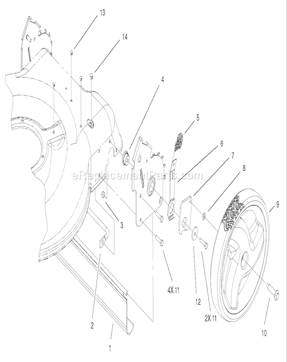 Toro 20012 (240000001-240999999)(2004) Lawn Mower Rear Axle and High Wheel Assembly Diagram