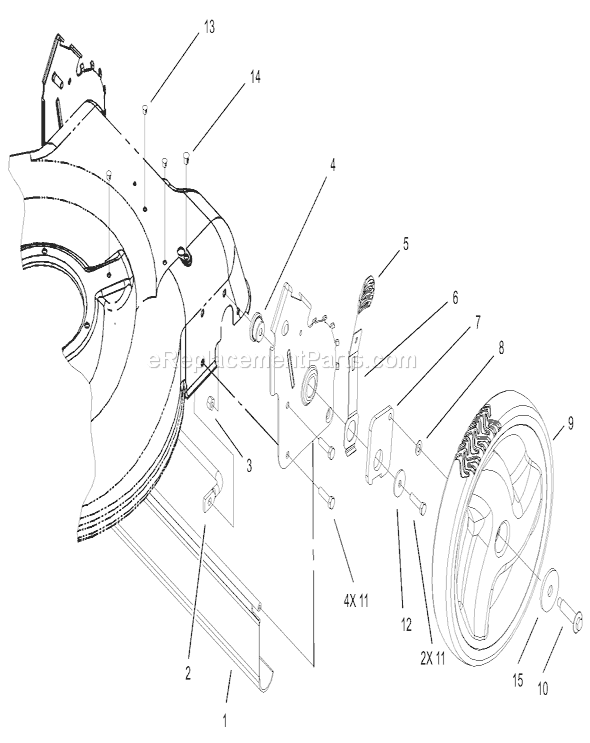 Toro 20016 (220300001-220999999)(2002) Lawn Mower Rear Axle and High Wheel Assembly Diagram