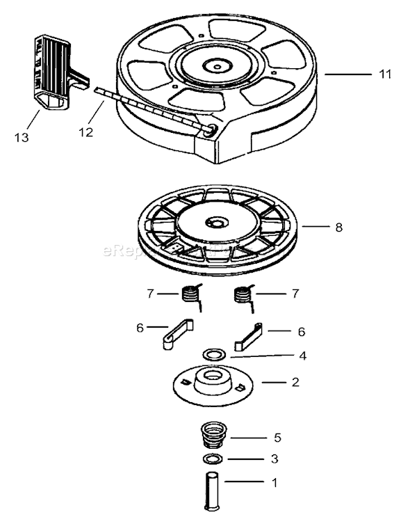 Toro 20017 (220000001-220300000)(2002) Lawn Mower Recoil Starter No. 590702 (Optional) Tecumseh-Lev120-361541b Diagram