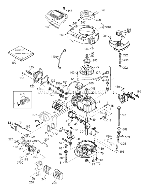 Toro 20017 (230000001-230999999)(2003) Lawn Mower Engine Assembly No. 2 Tecumseh Lev120-362003a Diagram
