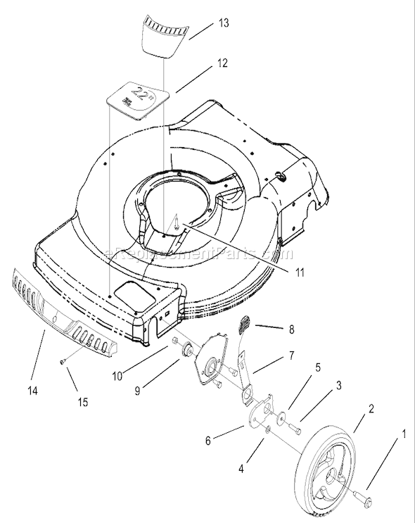 Toro 20017 (230000001-230999999)(2003) Lawn Mower Front Axle and Wheel Assembly Diagram