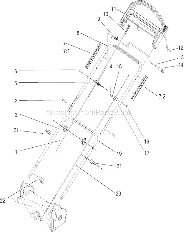 Toro 20017 (230000001-230999999)(2003) Lawn Mower Handle Assemly Diagram