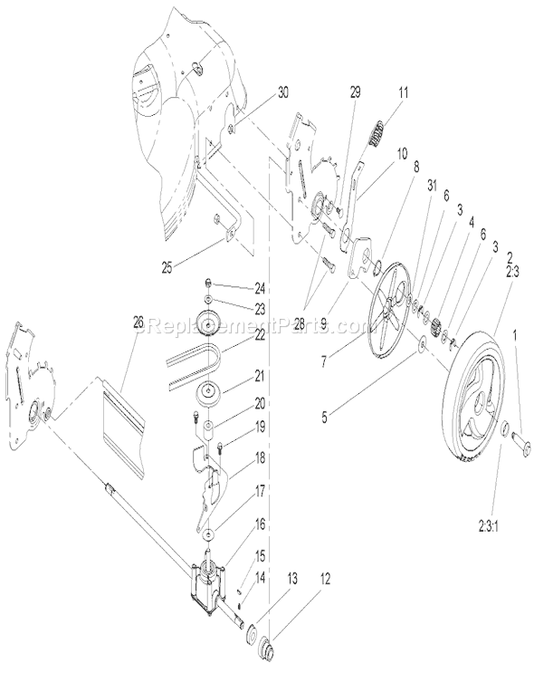 Toro 20017 (250000001-250999999)(2005) Lawn Mower Rear Bag Assembly Diagram