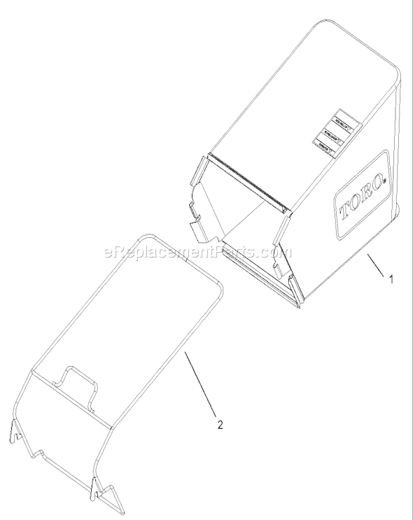 Toro 20018 (220000001-220300000)(2002) Lawn Mower Rear Bag Assembly Diagram