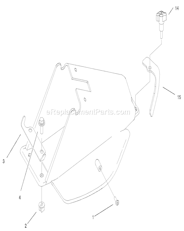 Toro 20025 (210000001-210999999)(2001) Lawn Mower Rear Bag Tunnel Assembly Diagram