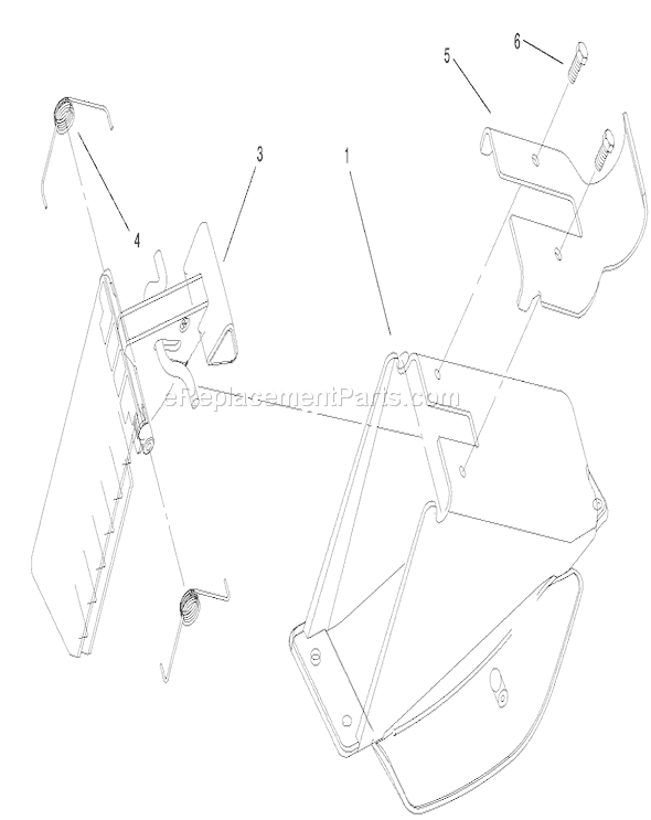 Toro 20027 (210000001-210999999)(2001) Lawn Mower Discharge Chute Assembly Part No. 93-0274 Diagram