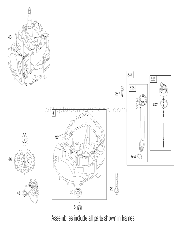 Toro 20037 (220000001-220999999)(2002) Lawn Mower Crankcase Assembly Engine Briggs and Stratton Model 124k02-0110-B1 Diagram