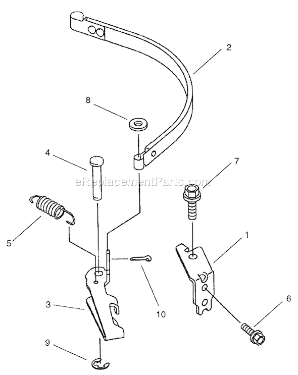 Toro 20046 (210000001-210999999)(2001) Lawn Mower Brake Band Assembly Diagram