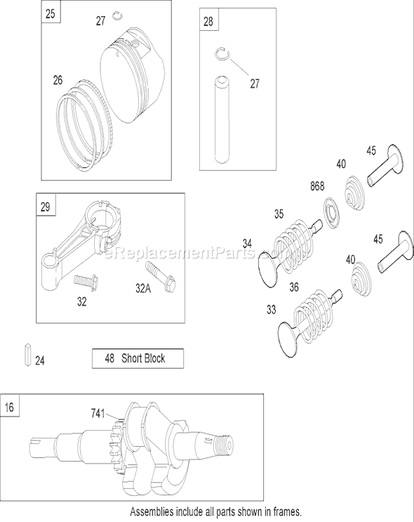 Toro 20047 (260000001-260999999)(2006) Lawn Mower Crankshaft Assembly Briggs and Stratton 125k02-0202-E1 Diagram