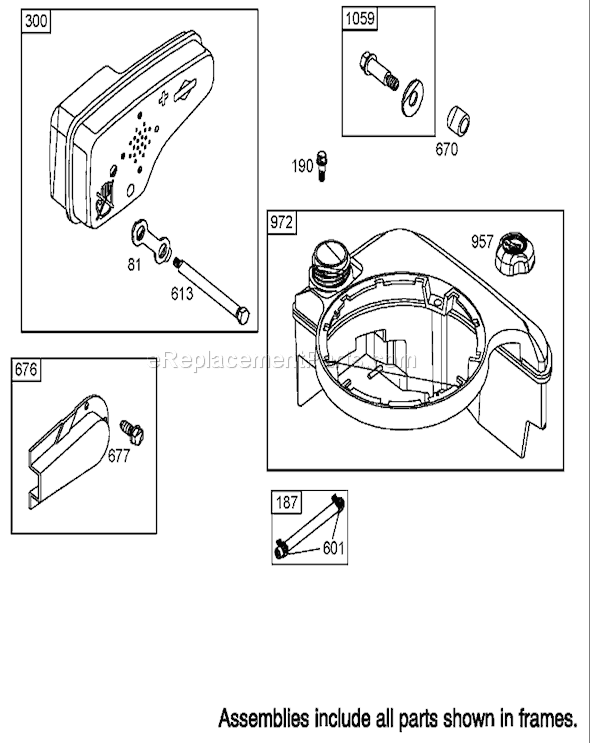 Toro 20049 (250000001-250999999)(2005) Lawn Mower Muffler and Fuel Tank Assembly Briggs and Stratton 125k05-0186-E1 Diagram