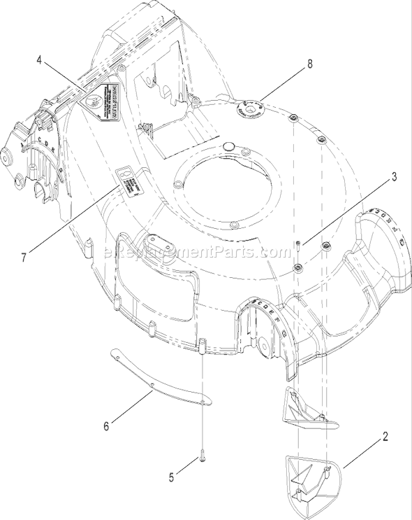 Toro 20053 (260000001-260999999)(2006) Lawn Mower Housing Assembly No. 108-4750 Diagram