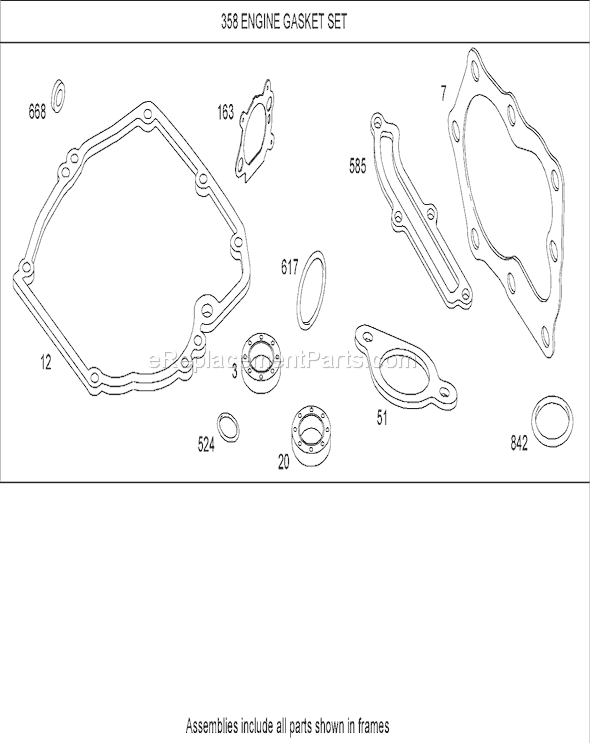 Toro 20053 (260000001-260999999)(2006) Lawn Mower Engine Gasket Set Assembly Briggs and Stratton 125k02-0189-E1 Diagram