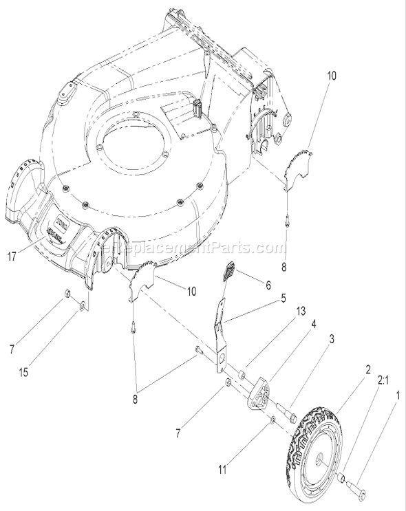Toro 20054 (250000001-250999999)(2005) Lawn Mower Handle Assembly Diagram