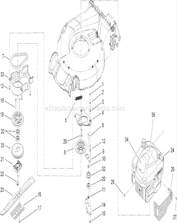 Toro 20056 (260000001-260999999)(2006) Lawn Mower Bbc Engine Assembly Diagram