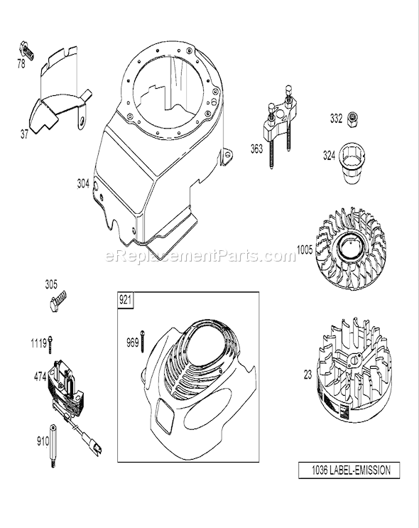 Toro 20058 (260000001-260999999)(2006) Lawn Mower Blower Housing Assembly Briggs and Stratton 125k07-0188-E1 Diagram