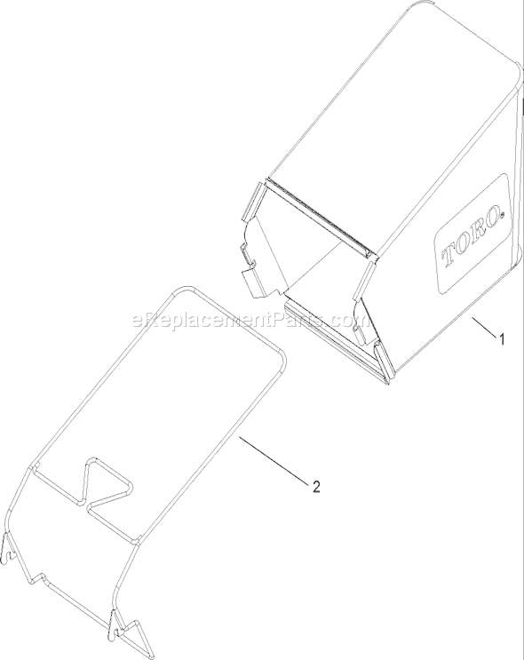 Toro 20079 (260000001-260999999)(2006) Lawn Mower Rear Bag Assembly Diagram