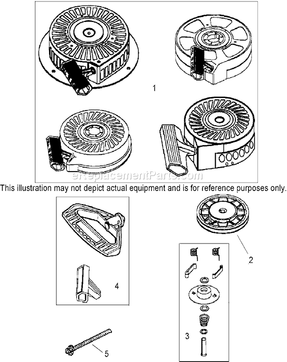 Toro 20079 (260000001-260999999)(2006) Lawn Mower Rewind Starter Assembly No. 590739 Tecumseh Lv195ea-362004d Diagram