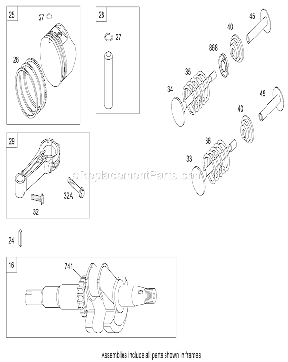 Toro 20090 (290000001-290999999)(2009) Lawn Mower Crankshaft Assembly Briggs and Stratton 126t02-0224-B1 Diagram