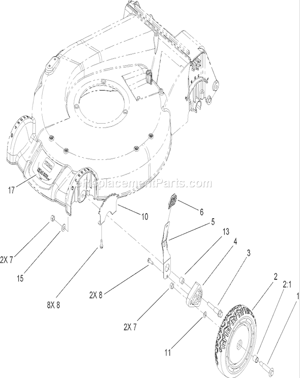 Toro 20092C (280000001-280999999)(2008) Lawn Mower Height-Of-Cut Assembly Diagram