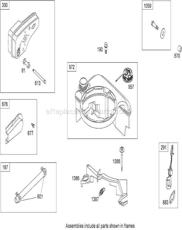 Toro 20092C (280000001-280999999)(2008) Lawn Mower Muffler and Fuel Tank Assembly Briggs and Stratton 126t02-0236-B1 Diagram