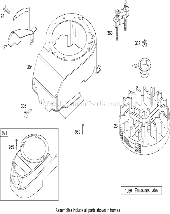Toro 20092C (280000001-280999999)(2008) Lawn Mower Blower Housing Assembly Briggs and Stratton 126t02-0236-B1 Diagram