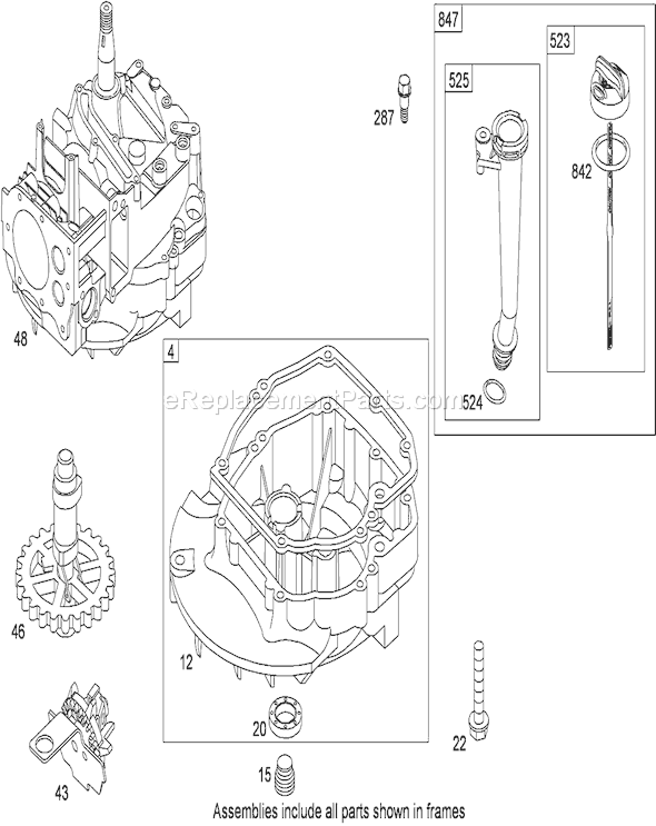 Toro 20092C (280000001-280999999)(2008) Lawn Mower Crankcase Assembly Briggs and Stratton 126t02-0236-B1 Diagram