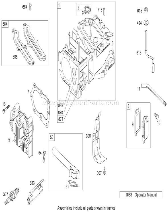 Toro 20092C (280000001-280999999)(2008) Lawn Mower Cylinder Assembly Briggs and Stratton 126t02-0236-B1 Diagram