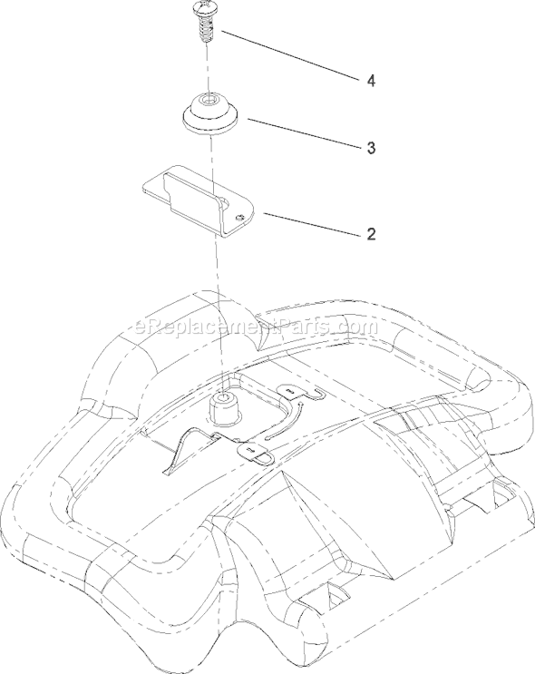 Toro 20092C (280000001-280999999)(2008) Lawn Mower Discharge Door Assembly No. 107-3717 Diagram