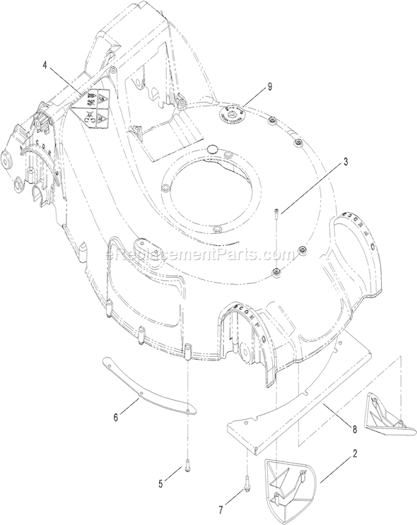 Toro 20092C (310000001-310999999)(2010) Lawn Mower Housing Assembly No. 115-2855 Diagram