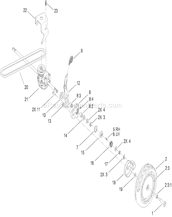 Toro 20095C (310000001-310999999)(2010) Lawn Mower Transmission Assembly Diagram