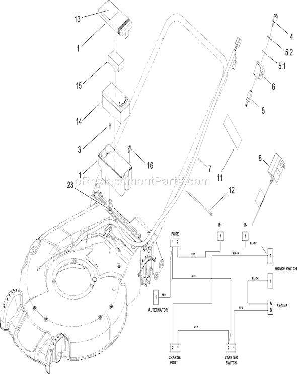 Toro 20095 (280000001-280999999)(2008) Lawn Mower Electrical Assembly Diagram