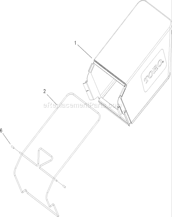 Toro 20098 (270000001-270999999)(2007) Lawn Mower Rear Bag Assembly Diagram