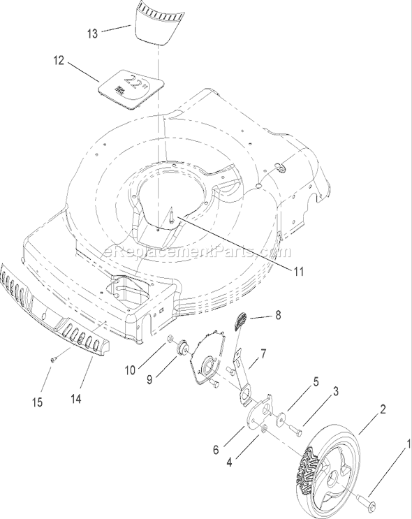 Toro 20098 (270000001-270999999)(2007) Lawn Mower Front Axle Assembly Diagram
