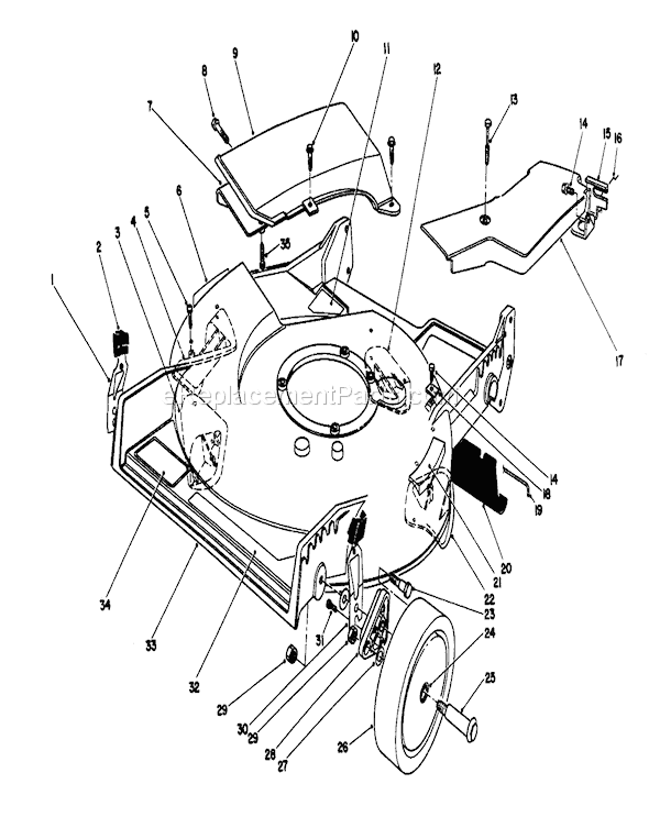 Toro 20107 (2000001-2999999)(1992) Lawn Mower Housing Assembly Diagram